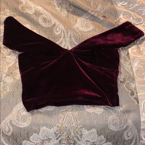 Off the shoulder crop top